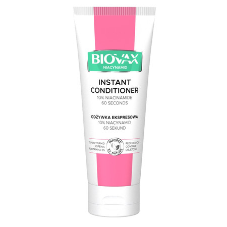 L`BIOTICA Biovax Niacynamid Odżywka do włosów ekspresowa 10% niacynamid - 60 sekund 200ml